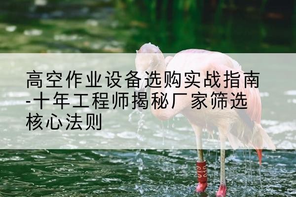 新巴尔虎右旗剪叉式升降机厂家-高空作业设备选购实战指南-十年工程师揭秘厂家筛选核心法则