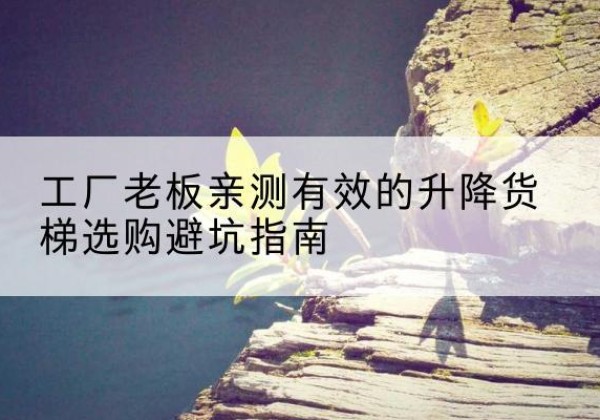 新巴尔虎右旗升降货梯怎么选-工厂老板亲测有效的升降货梯选购避坑指南